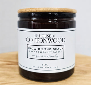 SNOW ON THE BEACH HAND POURED SOY CANDLE 8oz